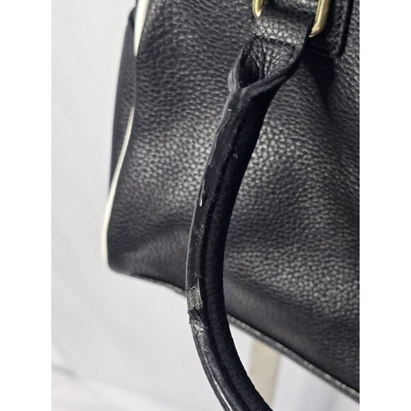 JUICY COUTURE Sports Bowler Top Handle Satchel Black Crossbody Dome- FLAWS - Picture 4 of 12